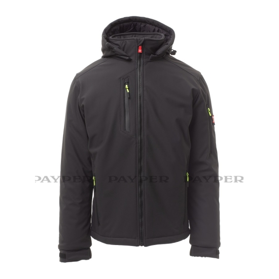 KURTKA z kapturem  CREEK PAD ocieplana/ nieprzemakalna wyściełany soft-shell